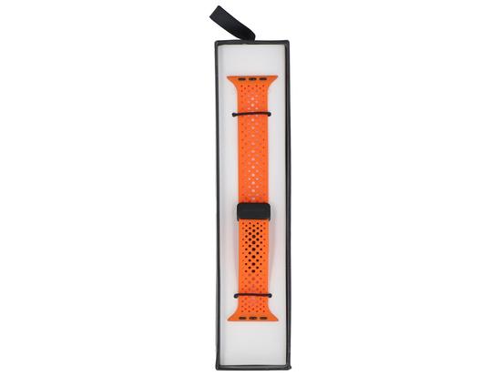 New strap for smartwatch GlacierX Silicone Air Dot Magnetic Vibrant Orange for Apple Watch 42/44/45/49mm Orange