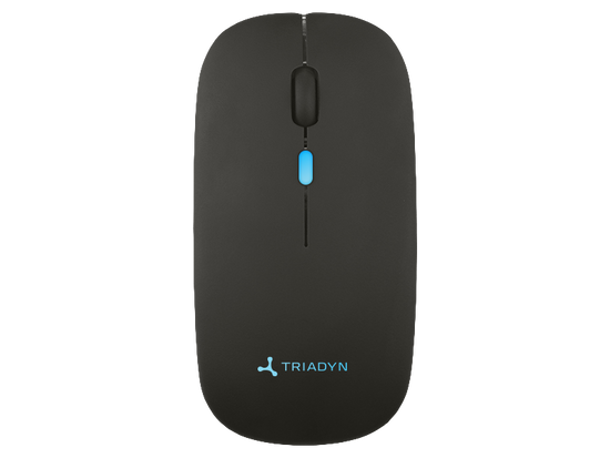 New Wireless Office Mouse Triadyn Callisto Bluetooth 2.4GHz RGB Slim 1600 DPI Black