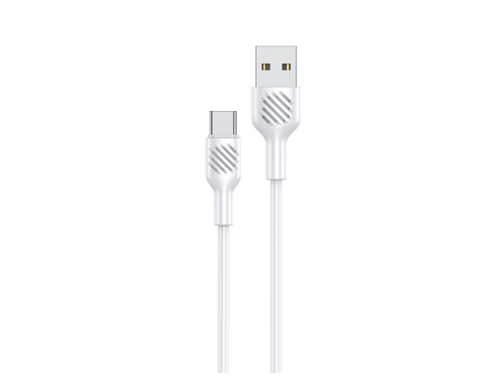 Nuevo cable Encore Energy USB-A USB-C, cable QC PD 3A 60W para carga y transferencia de datos, 100 cm blanco EE157-C.