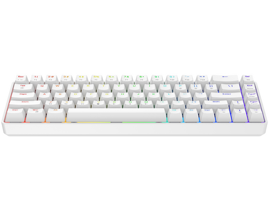 New Gaming Mechanical Keyboard Triadyn PLAY ELECTRA RGB Anti-Ghosting Red Switches For Gamers White