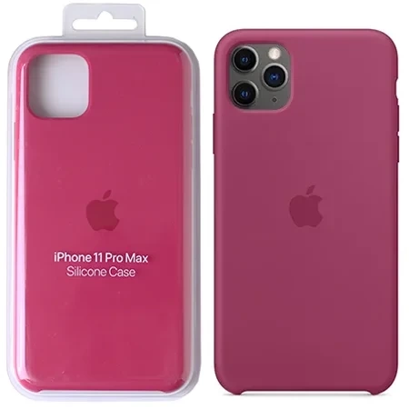 Originální Pouzdro Silikon Apple iPhone 11 Pro Max Granátové jablko