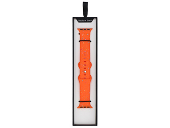Nueva correa para smartwatch GlacierX Silicone Pin&Loop Band Coral Sprinkle para Apple Watch 38/40/41mm Naranja Coral.