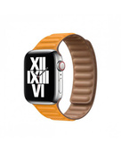 Original Apple Watch Leather Link California Poppy 40mm S/M Strap