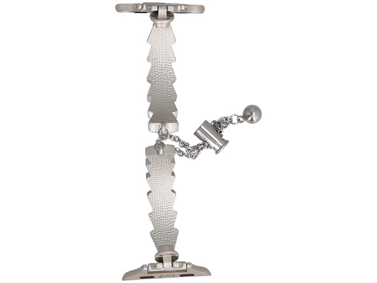 New bracelet for smartwatch GlacierX Slider Clasp Tidal Arc Bracelet Silver Pearl for Apple Watch 38/40/41mm Silver-White