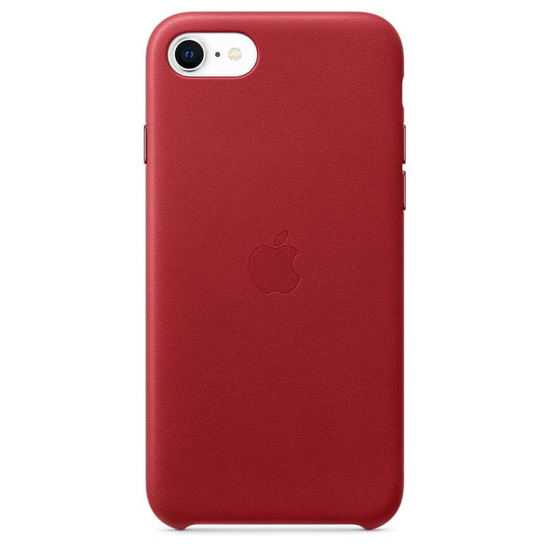 Originale Lederhülle Apple iPhone SE (2. Gen.) Rot