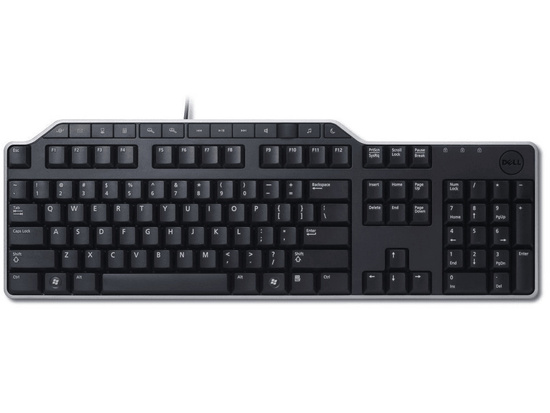 NEUE Dell KB522 USB Multimedia-Tastatur QWERTY + OEM-Aufkleber