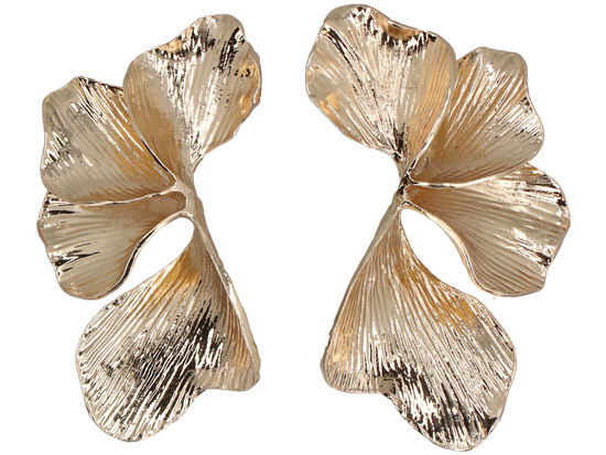 Goldene Ginkgo Ohrringe