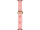 New GlacierX Nylon Dot Magnetic Buckle Rose Strap for Apple Watch 38/40/41mm Pink