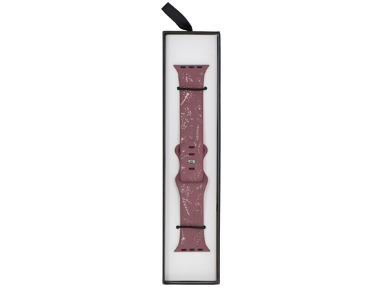 Nový pásek k chytrým hodinkám GlacierX Silicone Wild Bloom Purple Sand pro Apple Watch 38/40/41mm Fialovo-růžový