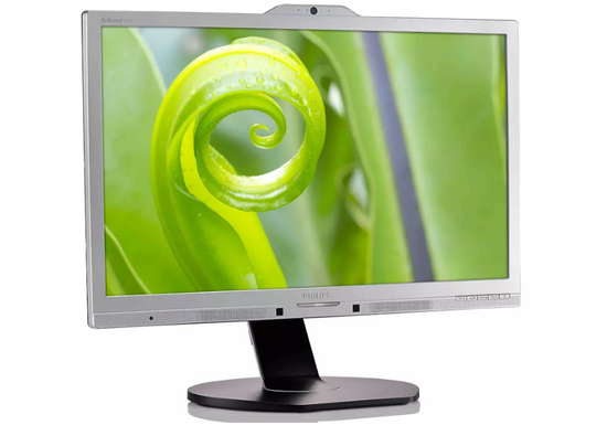 Philips 241P6Q 24" LED monitor 1920x1080 IPS DisplayPort DVI Kamera Stříbrná