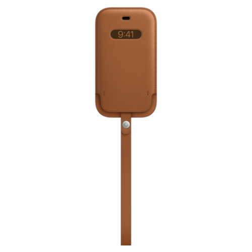 Originál kožené pouzdro Apple iPhone 12 Pro Max Saddle Brown