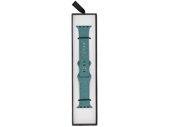 New strap for smartwatch GlacierX Silicone Textured Clover Green for Apple Watch 38/40/41mm Green