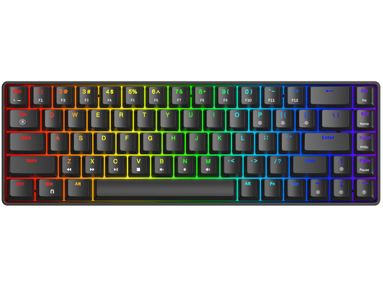 New Gaming Mechanical Keyboard Triadyn PLAY ELECTRA RGB Anti-Ghosting Red Switches For Gamers Black