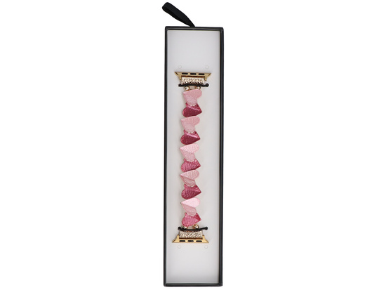 New bracelet for GlacierX Gleam Heartbeat Stretch Bracelet Red Rose smartwatch for Apple Watch 38/40/41mm Red-Pink