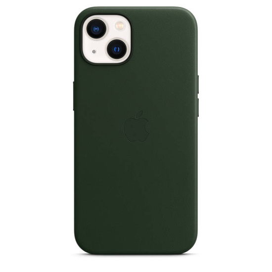 Оригінал чохол Apple шкіряний iPhone 13 Leather Sequoia Green