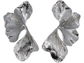 Boucles d'oreilles Ginkgo Argentées