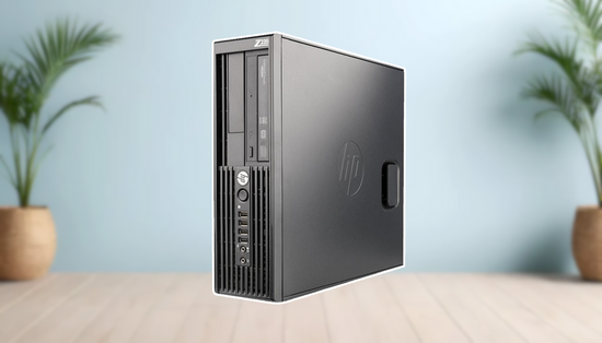 HP Z220 SFF Büroset 4x3.3GHz 8GB 240GB SSD + Fujitsu 24" FHD IPS Monitor + Tastatur und Maus + Verkabelung