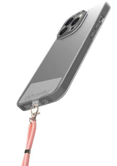 Nowa smycz pasek Celly do telefonu Różowa