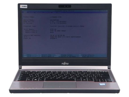 Fujitsu LifeBook E736 BN i5-6200U 8GB 256GB SSD 1920x1080 Classe A- Windows 10 Professional