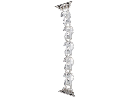 Nueva pulsera para smartwatch GlacierX Gleam Ginkgo Stretch Bracelet Ice Blue para Apple Watch 38/40/41mm Plata-Azul.