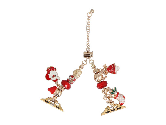 Nový náramek k chytrému hodinkám GlacierX Slider Clasp Winter Charm Bracelet Christmas Red pro Apple Watch 38/40/41mm Zlatý