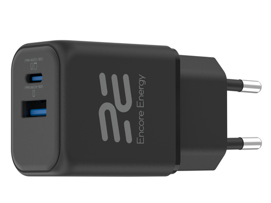 Нова мережна зарядка Encore Energy PD 3.0 Quick Charge 4.0 USB-A USB-C 20W адаптер MD-2083RA