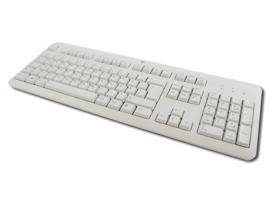 New HP KU-1156 USB QWERTY/QWERTZ Office Keyboard Gray + stickers