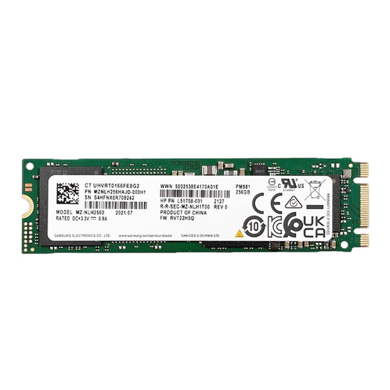 Dysk Samsung PM881 SSD 256GB SATA M.2