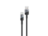 New Encore Energy USB-A to USB-C 2A QC PD charging and data transfer cable 100 cm braided black EE101-C