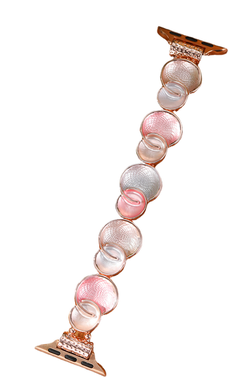 Nuovo bracciale per smartwatch GlacierX Gleam Bubbles Stretch Bracelet Rose per Apple Watch 38/40/41mm Rosa