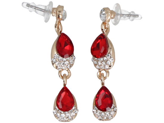 Fairy Tale Red Jewelry Set Necklace + Earrings