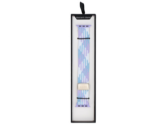 New GlacierX Braided Magnetic Buckle Violet Candy strap for Apple Watch 38/40/41mm white-purple-blue.
