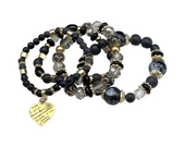 Bracciali Charms Neri