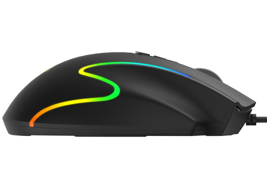 Neue Gaming-Maus Triadyn Play DEIMOS 12800 DPI Instant A825 für Spieler mit LED-Beleuchtung HUANO Schwarz