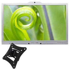 Philips Monitor 241P6Q 24" LED 1920x1080 IPS DisplayPort DVI Kamera Silber Ohne Standfuß + VESA Halterung