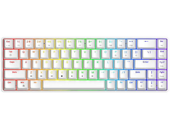 Neue Gaming-Maschinen-Tastatur Triadyn PLAY ELECTRA RGB Anti-Ghosting Blaue Schalter Für Spieler Weiß