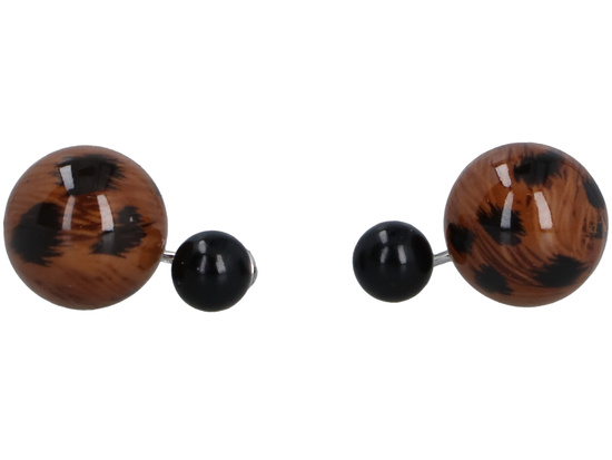 Boucles d'oreilles Léopard Noires