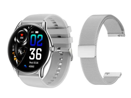 Nuevo Smartwatch GlacierX Sphere Silver + Pulsera de malla GX-SS36 BM