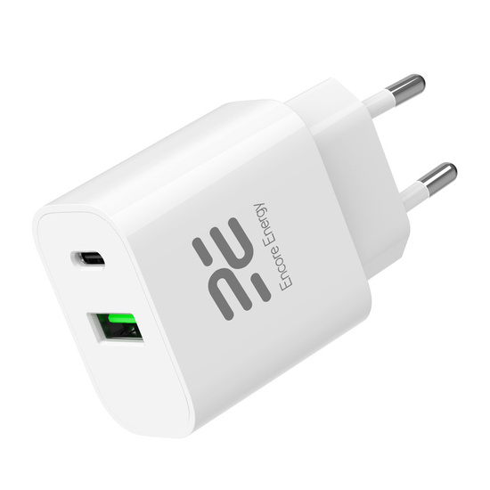 Neues Netzladegerät Encore Energy PD 3.0 Quick Charge 4.0 USB-A USB-C Schnellladegerät 20W + Samsung Combo USB-Kabel