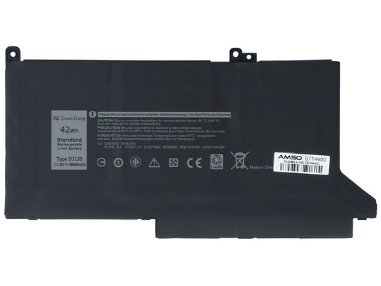 New Encore Energy battery for Dell Latitude 7280 7290 7380 7390 7480 7490 42Wh 11.4V 3684mAh DJ1J0