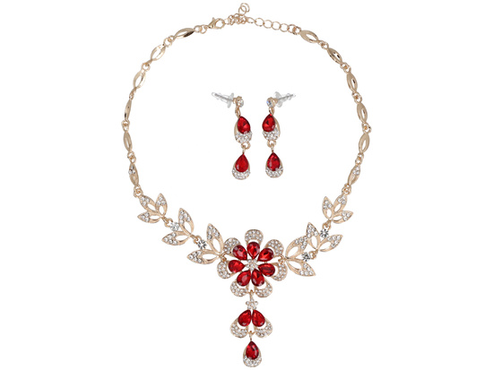 Set di gioielli Fiabesco Rosso collana + orecchini