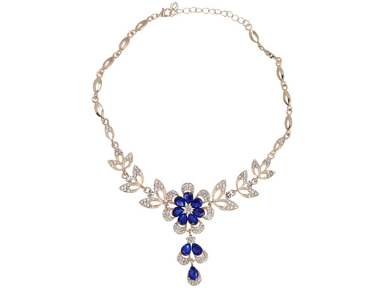 Conjunto de joyería Azul de Cuento, collar + pendientes