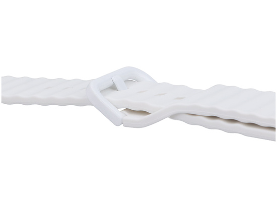 GlacierX Silikonarmband mit farbiger Schnalle Weiß für Apple Watch 42/44/45/49mm Weiß