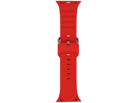 Pásek k smartwatchu GlacierX Silicone Grooved Crimson Red pro Apple Watch 38/40/41mm Červený