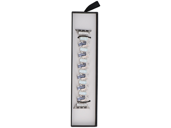 Nouvelle bracelet pour smartwatch GlacierX Gleam Crystals Stretch Bracelet Ice Blue pour Apple Watch 38/40/41mm Bleu