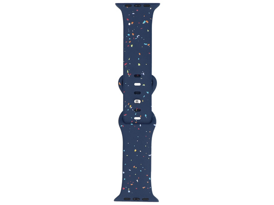 Nový pásek k smartwatchu GlacierX Silicone Pin&Loop Band Navy Sprinkle pro Apple Watch 42/44/45/49mm Modrý