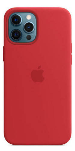 Funda de silicona original Apple iPhone 12 Pro Max Roja