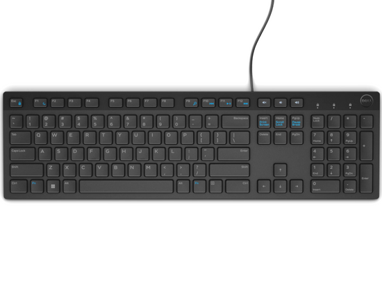 Nová klávesnice Dell QuietKey KB216 černá QWERTY OEM + nálepky