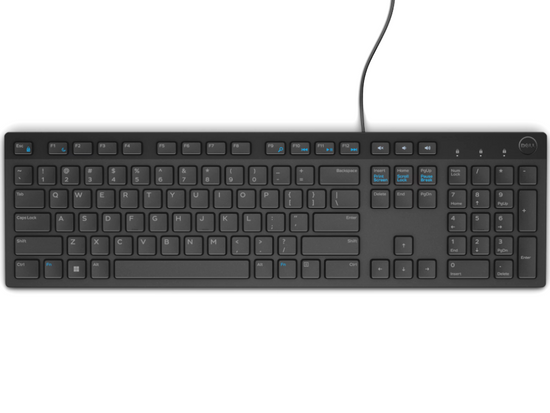 Dell QuietKey KB216 Schwarze QWERTY PL (US) Bürotastatur
