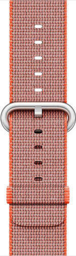 Original Courroie Apple Sport Loop Rose électrique + Nylon tissé Orange spatiale / Anthracite 42/44/45/49 mm